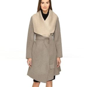 DVF reversible wool wrap coat
